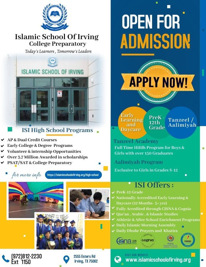 School admission flyer