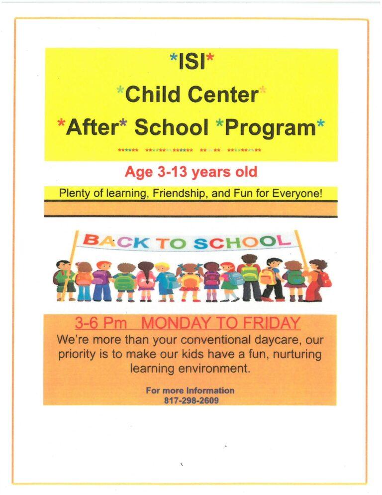 Child Care After School program