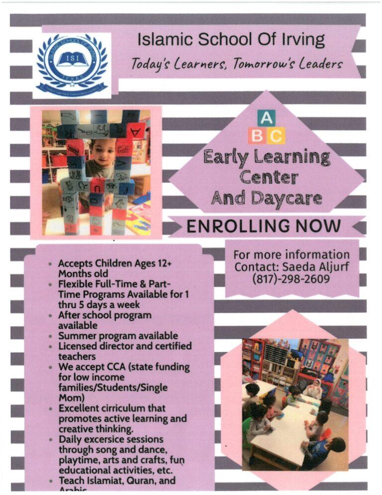 Daycare Enrolling Now flyer